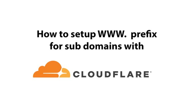 Step-by-step guide to add www to subdomain with Cloudflare