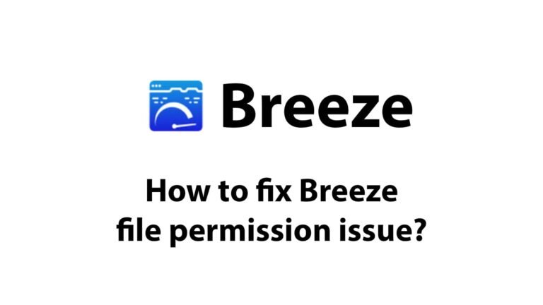 How to fix Breeze File Permission Issue banner
